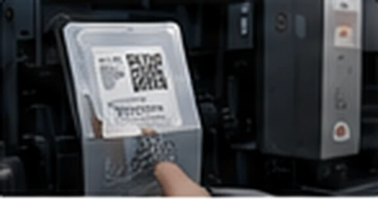 Scanning an RFID identification label in an operational environment
